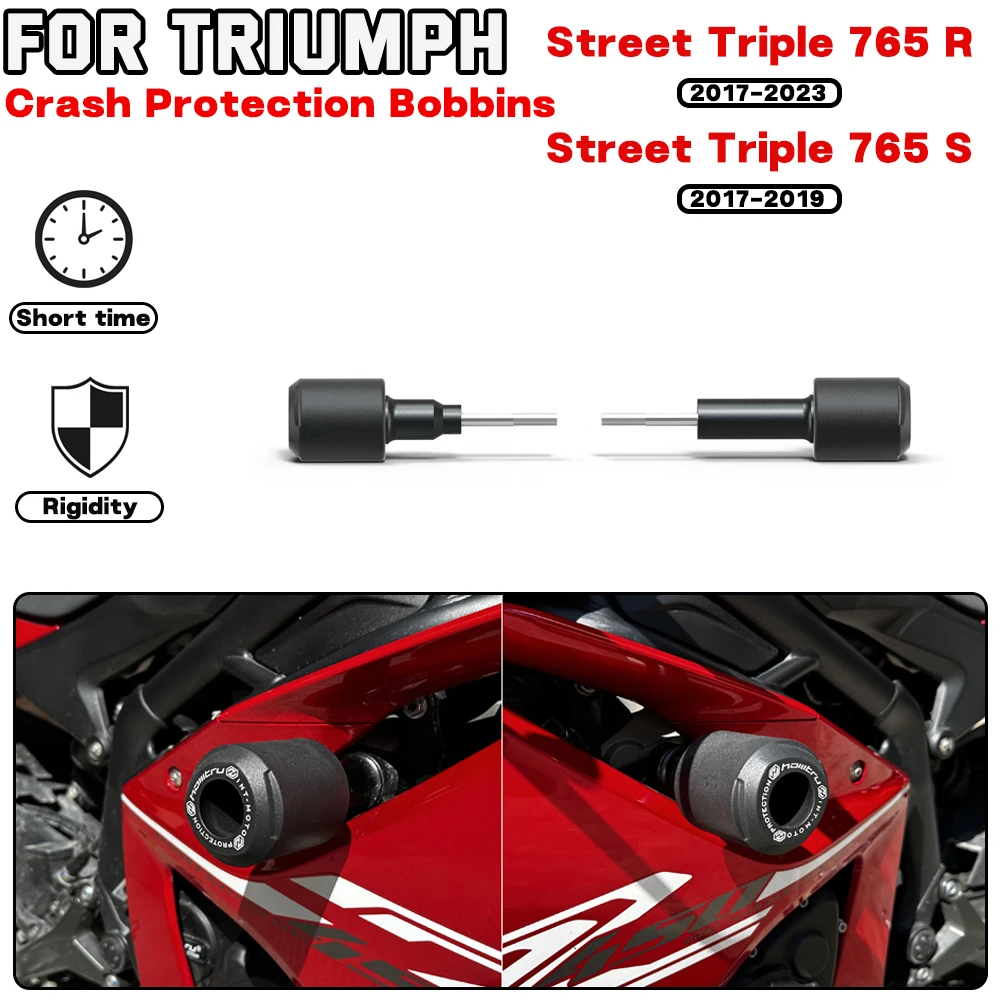 

For YAMAHA Street Triple 765 R S RS 2017-2023 Motorcycle Frame Crash Protection Sliders Falling Protector Engine Protect Kit