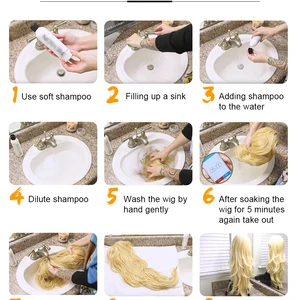 Synthetische Presse des Haares für Frauen, natürliche schwarze Perücke, lange gerade Perücke, Pferdeschwanz, 60 cm 6 Hauptverkäufe für Frauen -Rabo - №5