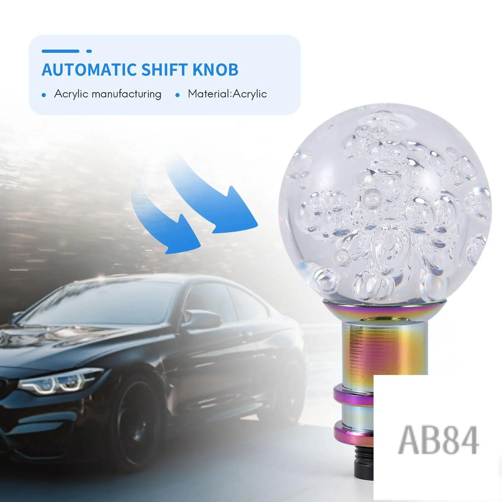 

Universal Shift Knob Shift Lever Knob Acrylic Shift Knob Transparent Crystal Bubble Gear Shift Knob