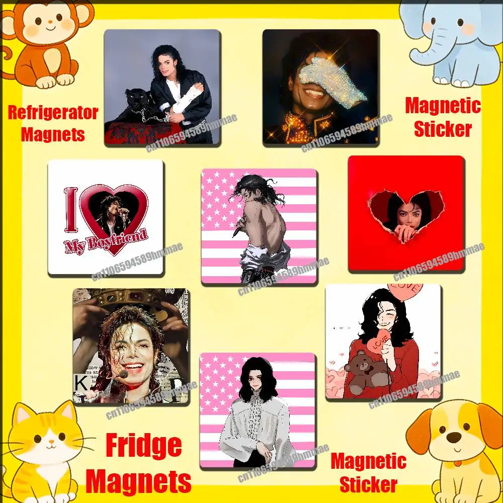 

For Singer Songwriter Dancer M-Michael J-Jackson Fridge Freezer Refrigerator Magnets Metal Cabinet Magnetic Sticker Cover Home