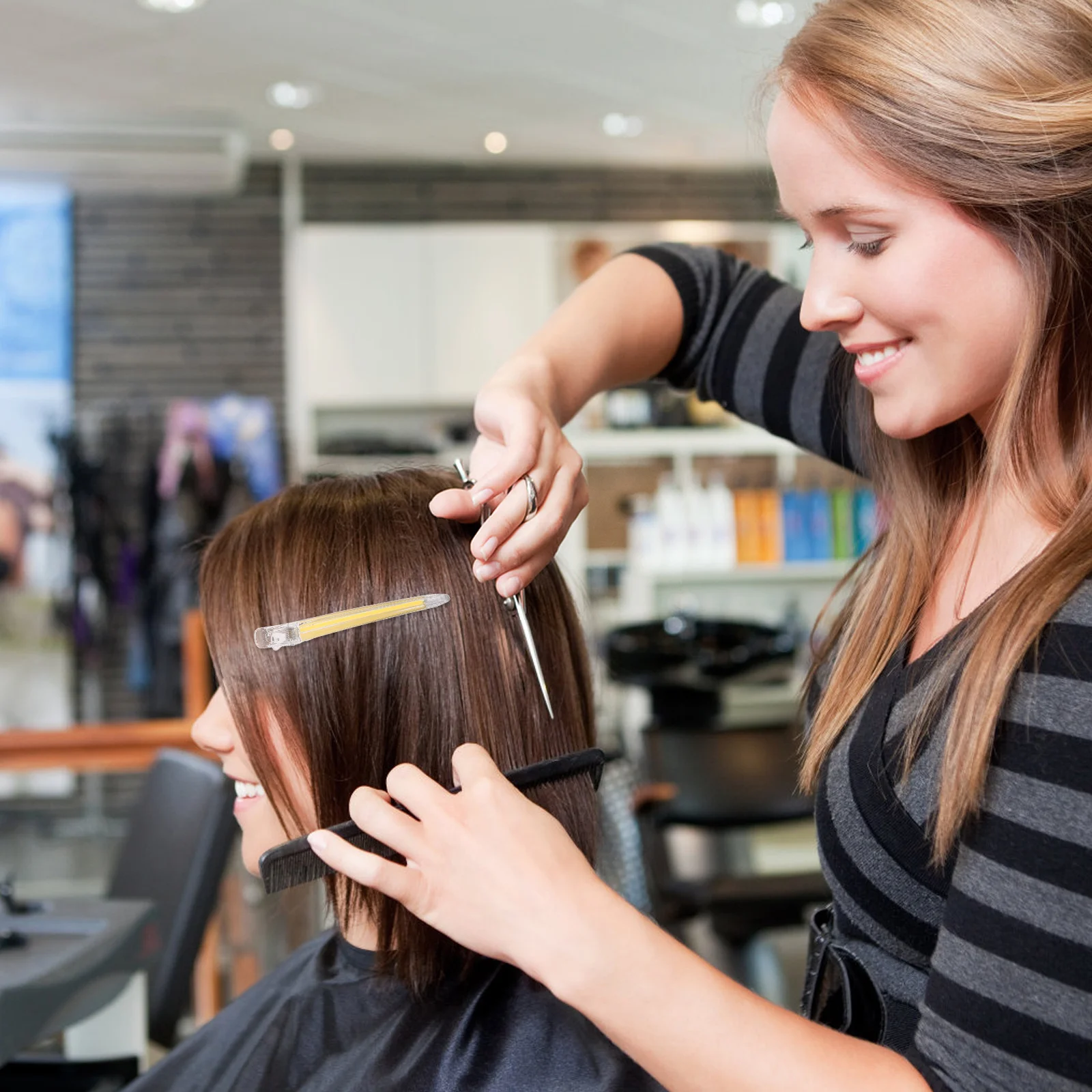 

3Pcs Crystal Design Non-Slip Hair Clips for Women Styling Tools Multifunctional Use Sectioning Alligator Hair Clips