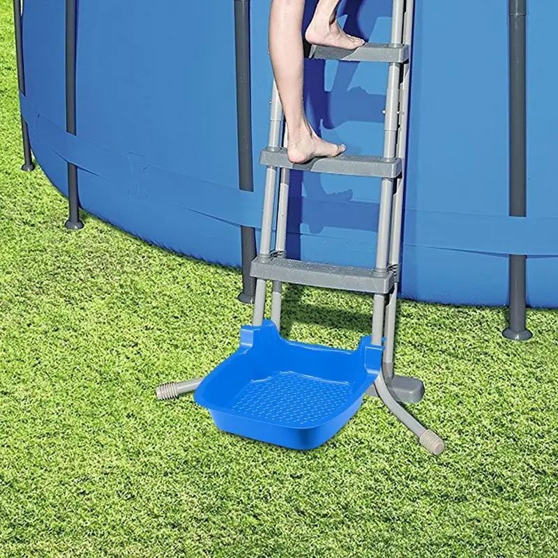 Foot Bath For Pool Entry Ground Pool Non-Slip Footbath Basin Installed On Pool Ladder Pool Accessory Large Size For Outdoors