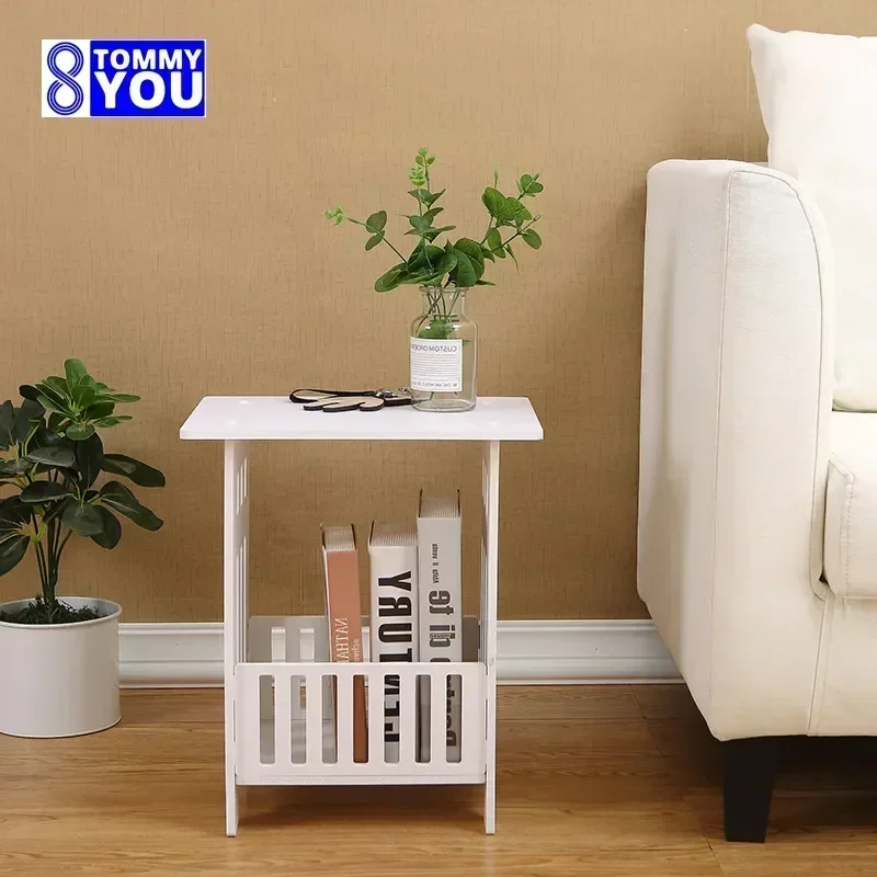 Modern Minimalist Mini Coffee Table Rural Living Room Small Square Leisure Side Table European Style Bedside Magazine End Table