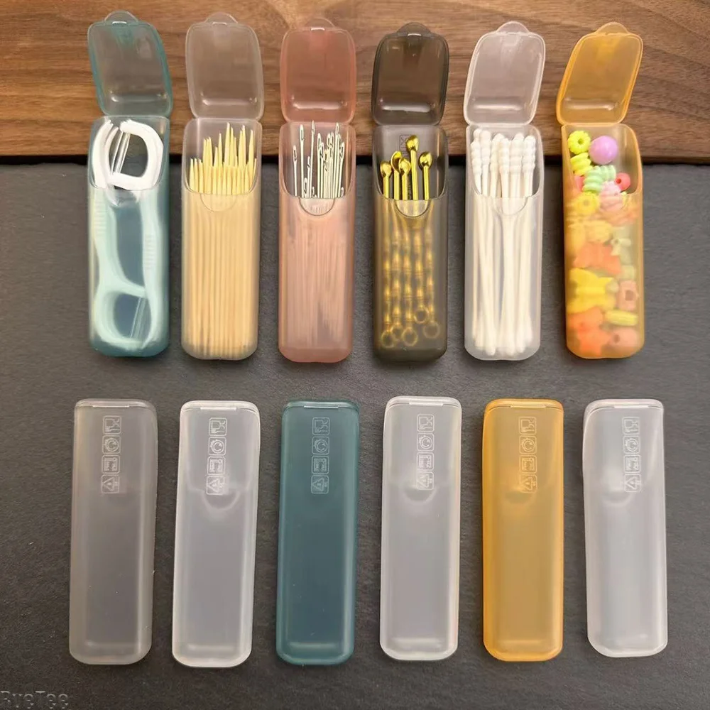 4/8Pcs PP Plastic Mini Storage Box, Portable Travel Organizer, Compact Case for Toothpick Floss Capsule Small Daily Tool Parts