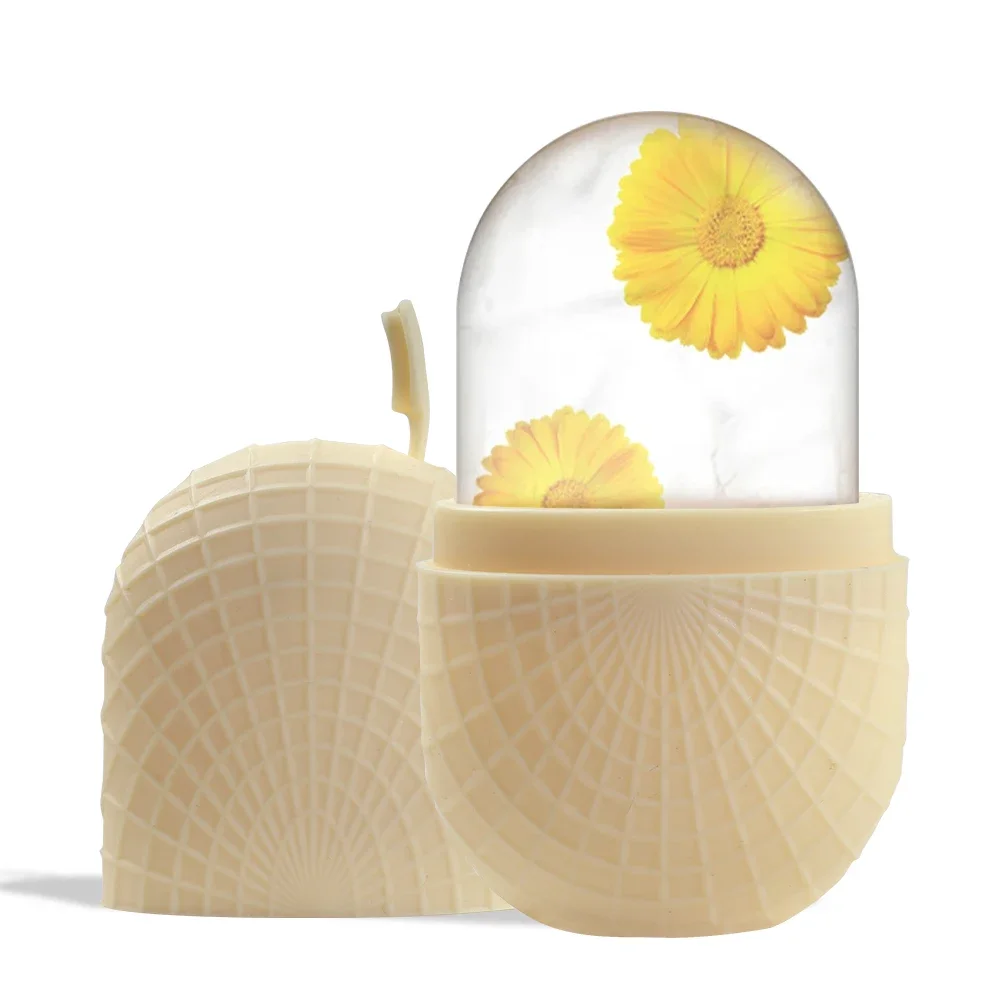 アップグレードされたアイスボールフェイスローラー シリコン製アイスモールド フェイスローラー スキンケア リフティング 引き締め フェイススキン 再利用可能なフェイシャルスキンケアツール