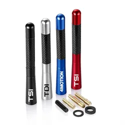 12cm Short Mast Carbon Fiber Radio Antenna Aerial For VW Volkswagen TSI TDI 4Motion Roof Antenna Enhanced Signal Car Accessories