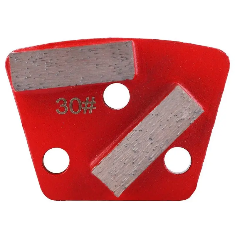 [Great Sell】 Diamond Shape Concrete Floor Grinding Disc 6Pcs Trapezoid 30 Grit Metal Scraper Shoes Kit For Preparation& Thin