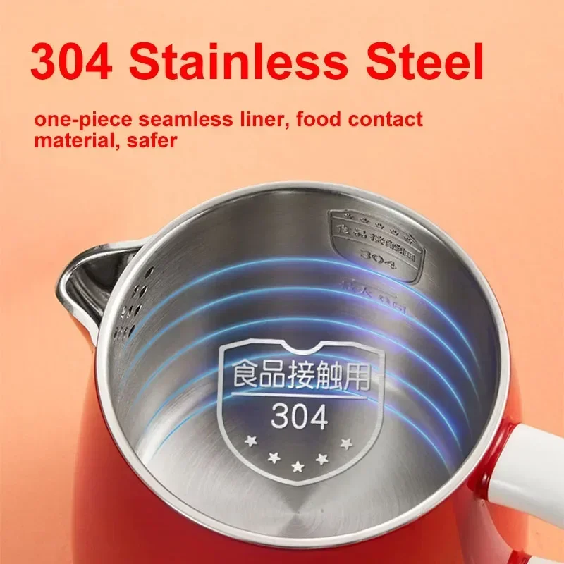 กาน้ำพกพาขนาดเล็ก teko listrik 220V, กาต้มน้ำไฟฟ้าฉนวนกันความร้อนปิดอัตโนมัติแบบบูรณาการ