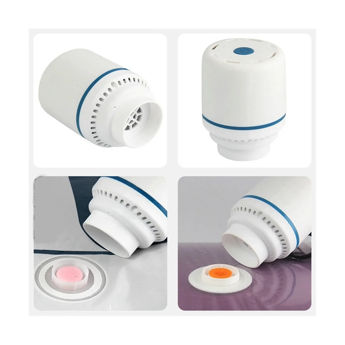 2Pcs Vacuum Compression Bag Electric Pump Air Pump Mini Vacuum Sealer Save Space for Clothes Food EU Plug