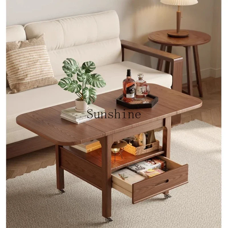 

Movable folding coffee table living room household small apartment