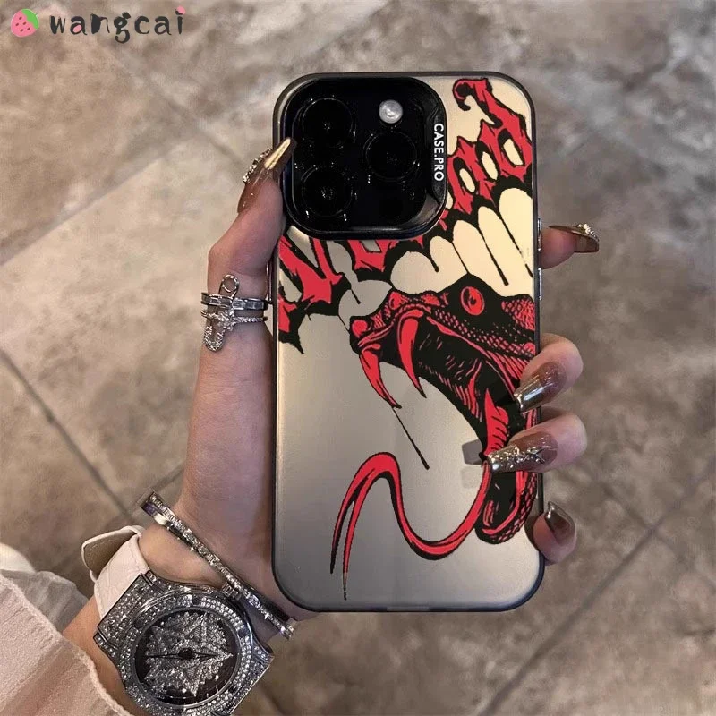 Cool Casing For Honor 200 Pro 200 Lite 9X X60 Pro X60i X40i Cover Luxury Snake Silver Hard Shockproof Phone Case