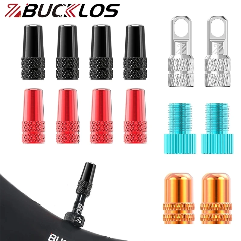 BUCKLOS Fahrrad Tubeless Ventil Presta 2PC F/V Zu A/V Konverter Fahrrad Ventile Kappe Aluminium Legierung MTB Rennrad Reifen Nippel