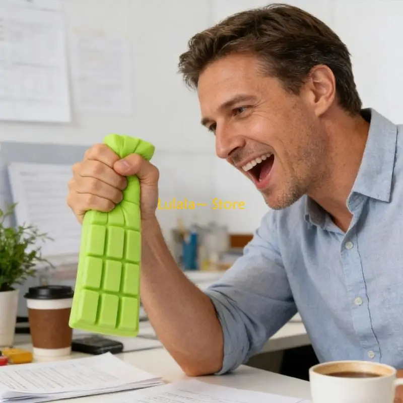 Y4QA Squeeze Chocolate Hand Muscle Training Device Portable Desk Stress Reliever