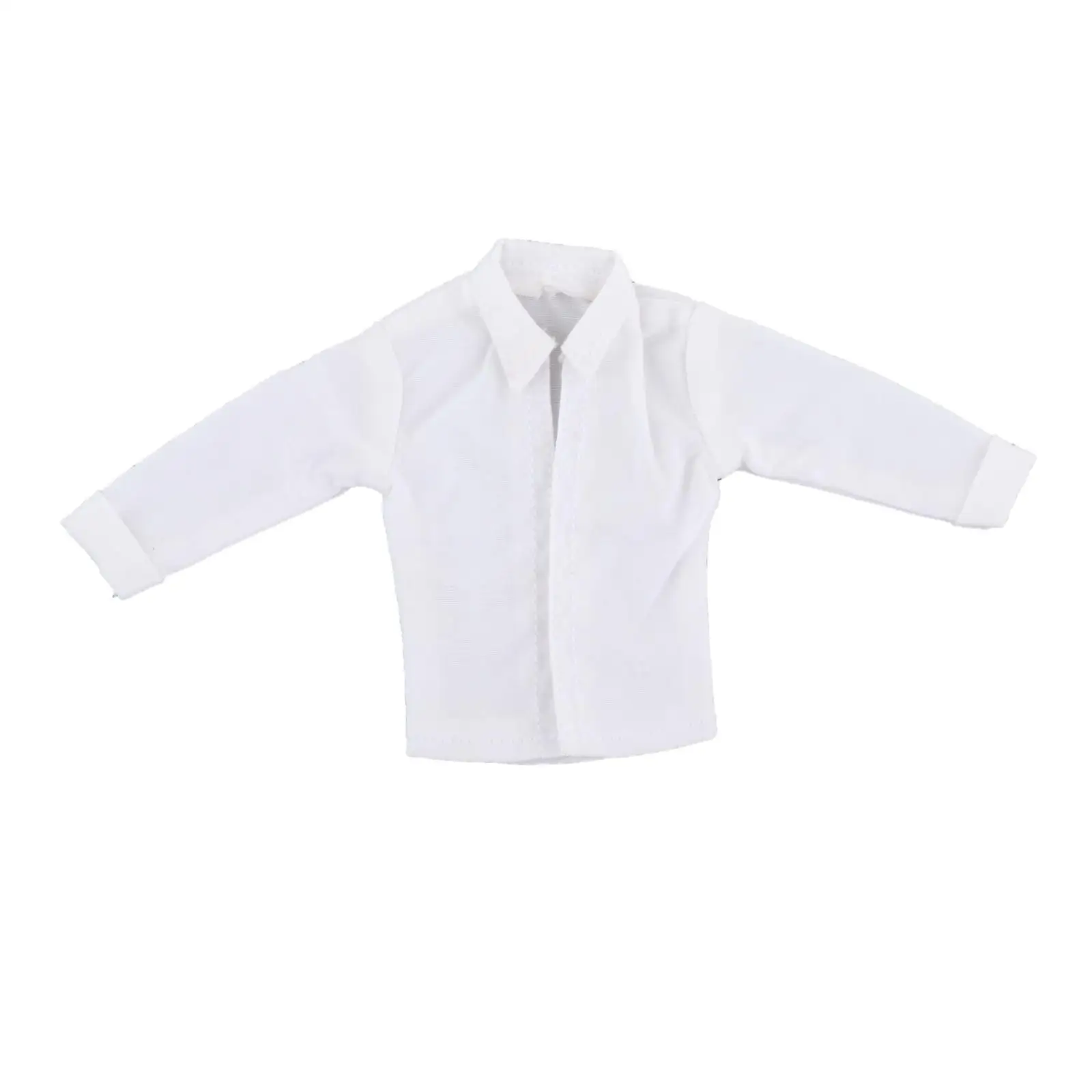 12TH Male Action Figures White Shirt Handmade Costume Miniature DIY Doll Dress up Model Realistic Cosplay Long Sleeve