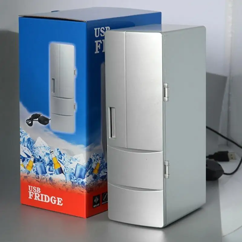 USB Refrigerator Mini Fridge Freezer Electric Car Cooler Warmer Drink Beer Cooling Freezer for Birthday Valentine's Day 