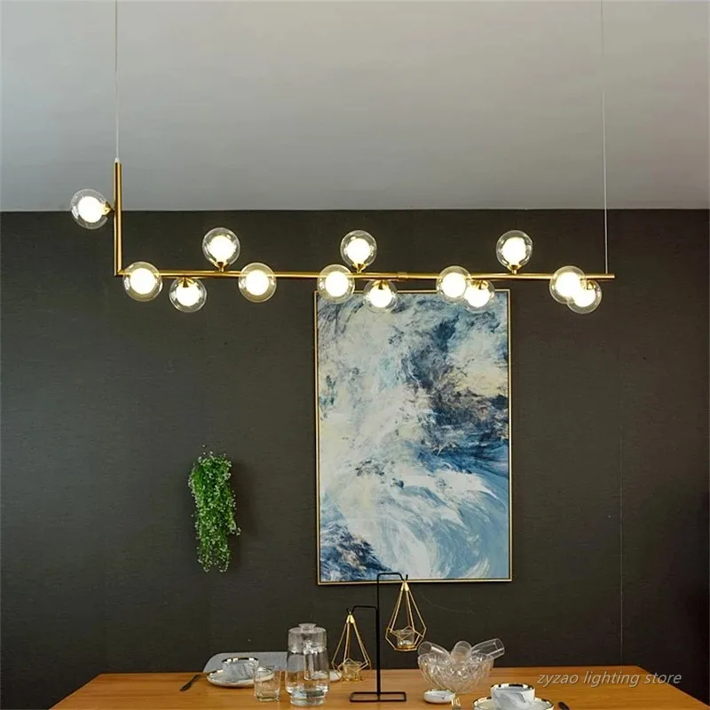 

Nordic Restaurant Chandelier Lighting Luxury Magic Bean Front Desk Pendant Lamps Modern Minimalist Bar Dining Room Decor Lamps