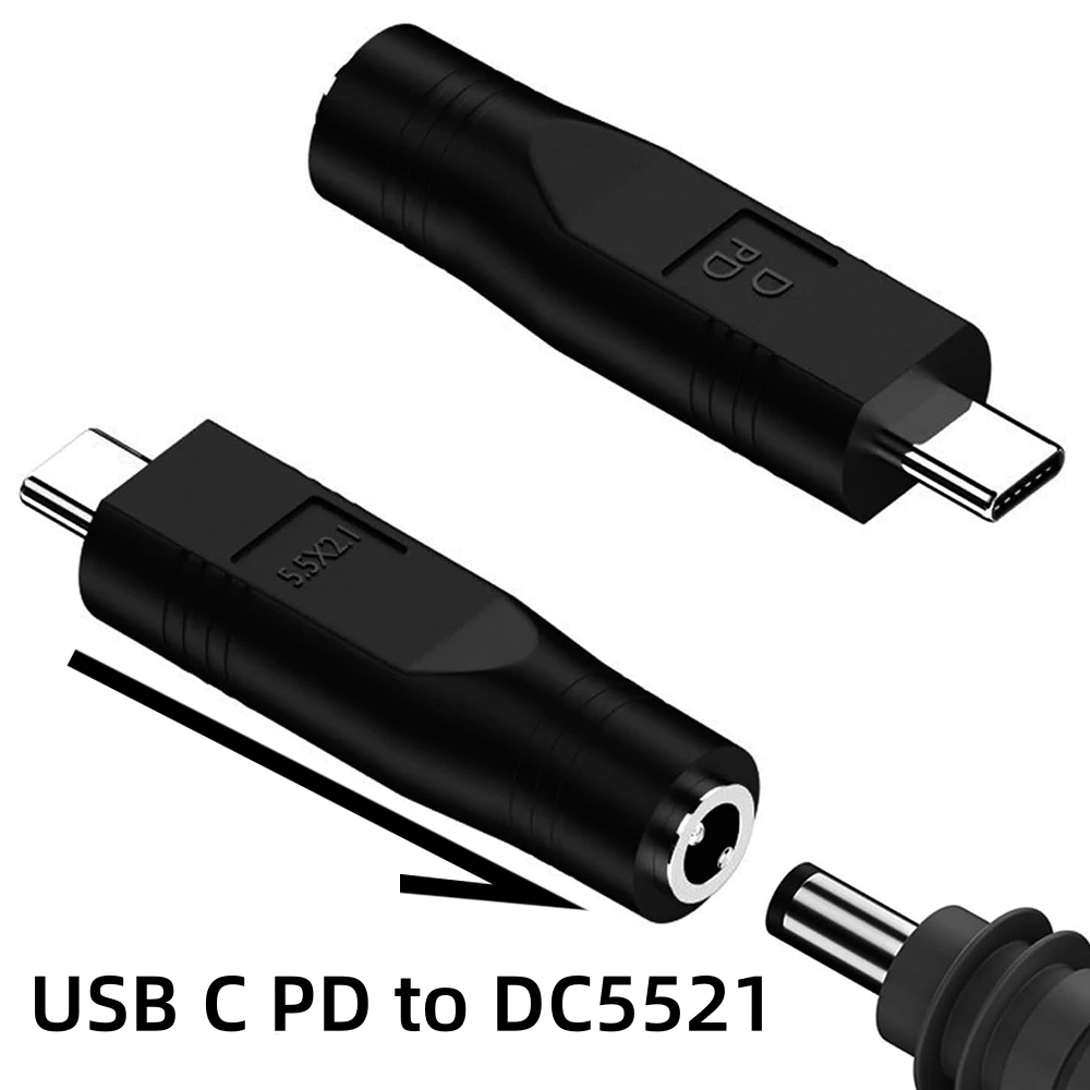 1/2PCS PD100W USB C ชายไป DC หญิงอะแดปเตอร์สายไฟสําหรับ Starlink Mini Connector Charge Barrel Jack Power Adapter