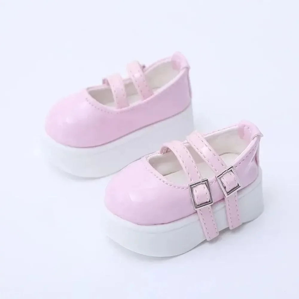 

Dress Up 1/4 Dolls Shoes Heightened Thick Sole Mini Shoes Bjd Leather Shoes Casual Wear Multiple Colour 45CM Doll Shoes