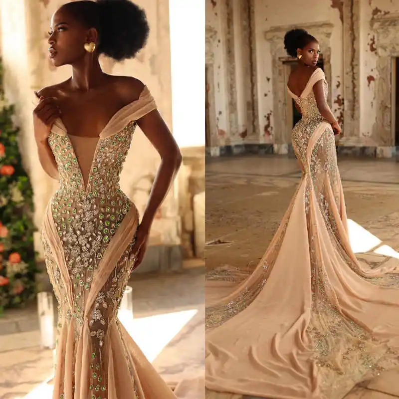 

Bling Evening Prom Dress Sleeveless Off Shoulder Celebrity Nightclub Party Dress Birthday Cocktail Girls' Outfit Customized