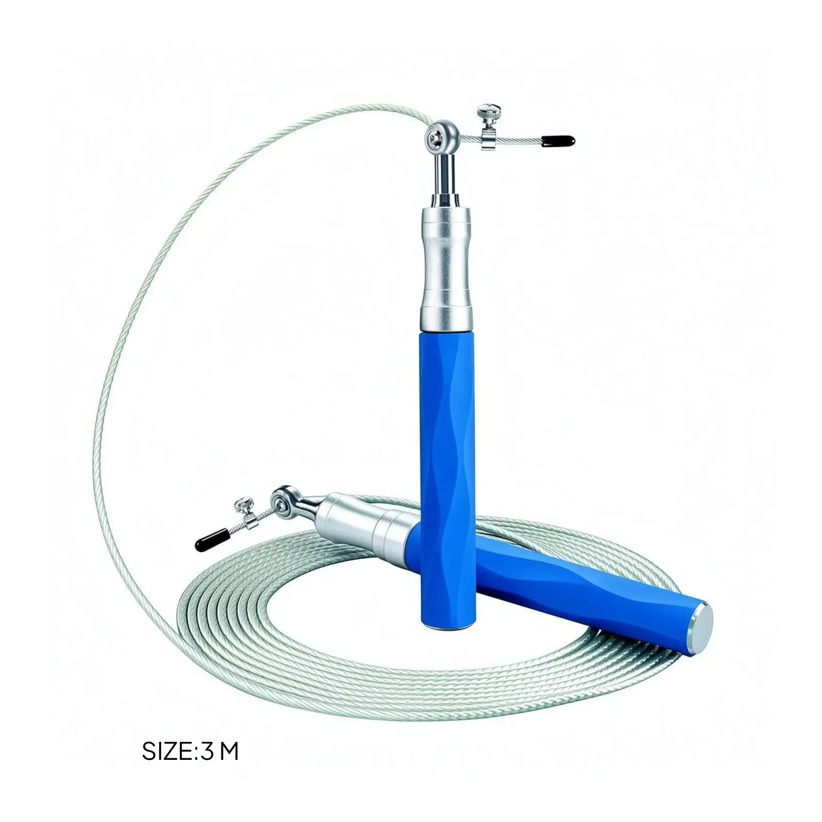 Speed Skipping Rope for Cardio Training with Aluminum Handle Non Slip Silicone Grip Agility Equipment