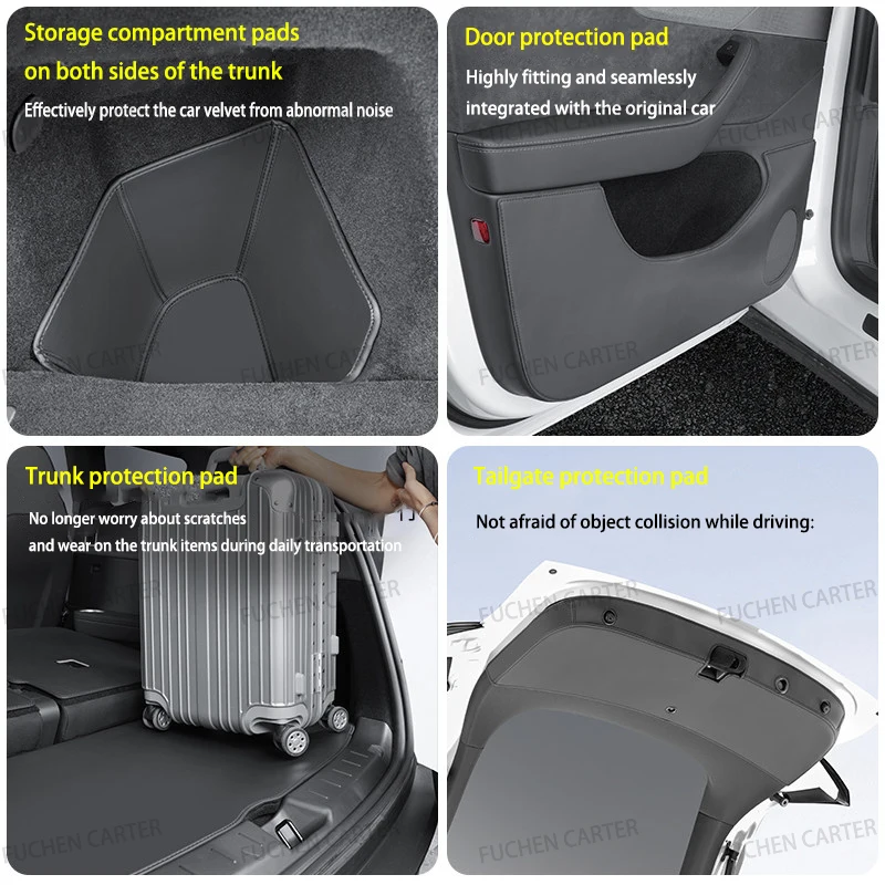 For Tesla New ModelYL2026 Trunk Mat Full Coverage Trunk Both Side Guards Seat Backrest Protective Pad Cargo Liner Anti Dirty Mat