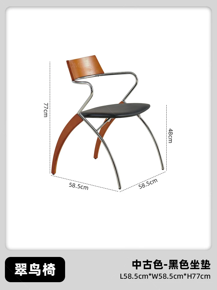 Ensemble de 2 chaises de salle à manger tendance, confortables, Premium, pour jardin extérieur, bras