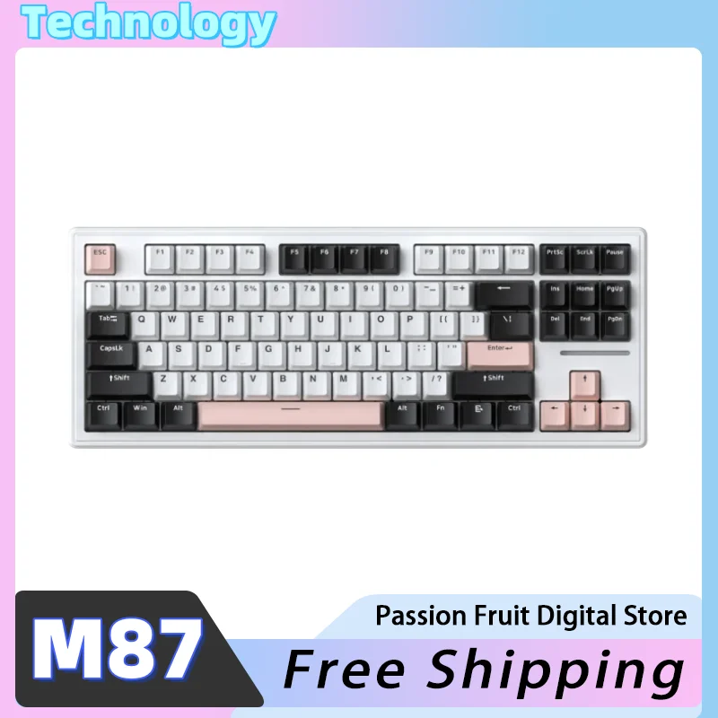 

M87 Bluetooth mechanical keyboard, customized structure, full-key hot-swappable, RGB backlight, original satellite axis keyboard