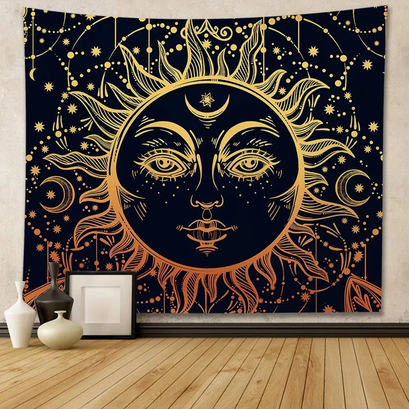 Sun god universe sky pattern hanging cloth home decoration wall hanging cloth living room background cloth