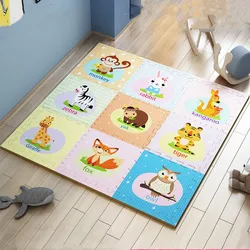 Hypothécaire ame-Polymère de jeu pour bébé, tapis de sol pliant, activités optiques pour bébé, polymères de pied, 30x30cm, 1cm, 9 pièces