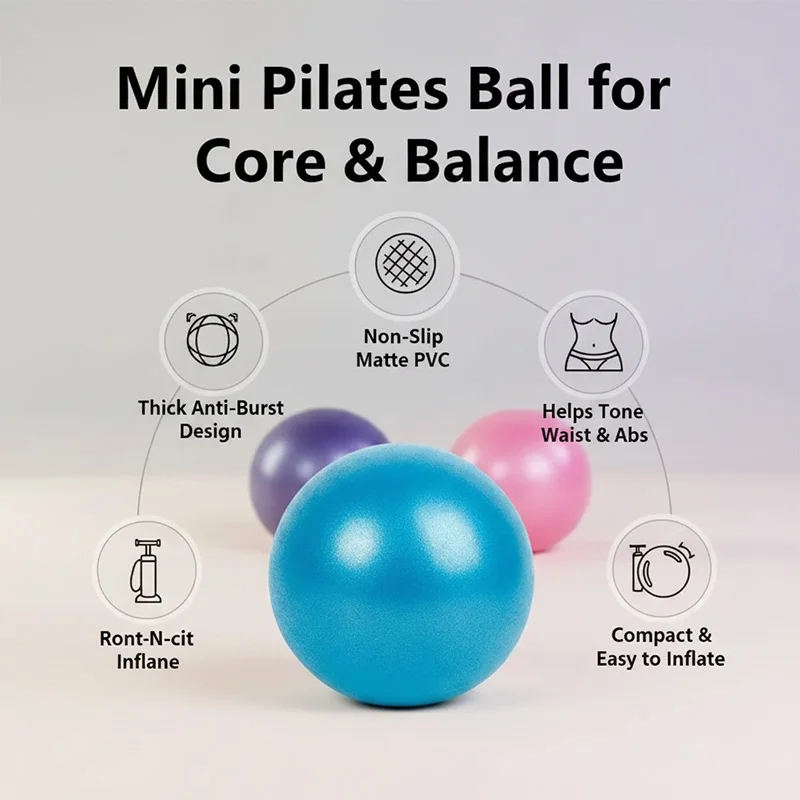 Pilates Ball 25cm Small Ball for Piltis Pilate Balloon Gymnastics Balloon Exercise Yoga Ball YJJYQ01