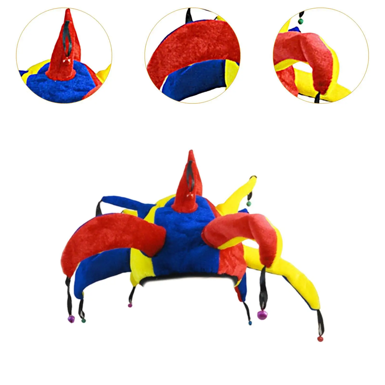 ピエロの帽子 ハロウィン 面白い役割プレイ 女性用 男性用 ファンシードレス ヘッドギア 仮面舞踏会 パフォーマンス ショー パーティー ホリデー用