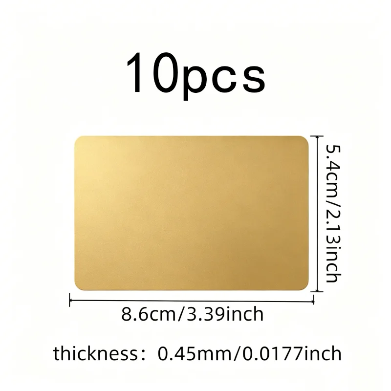 10 pcs Durable Scratch Resistant.45mm Laser Engraving Cards, great for Sublimation Printing, 0.45mm Thin Lightweight