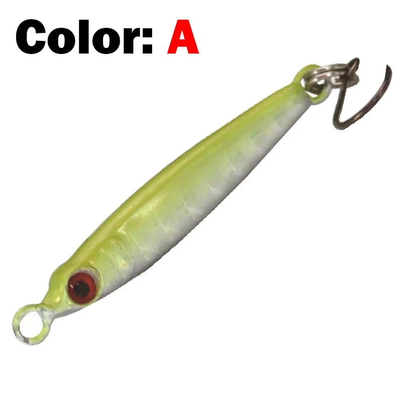 1PC Lead Fish 3g 5g Tiny Jig Hard Bait Longcast Small Metal Lure Single Hook beach stream UL Fishing Tackle Small Jig Lure Pesca