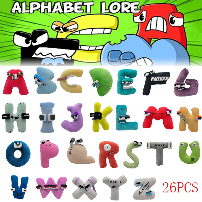 Alphabet Lore Plush Toy 26 letters stuffed Animal Children's Birthday Christmas Gift