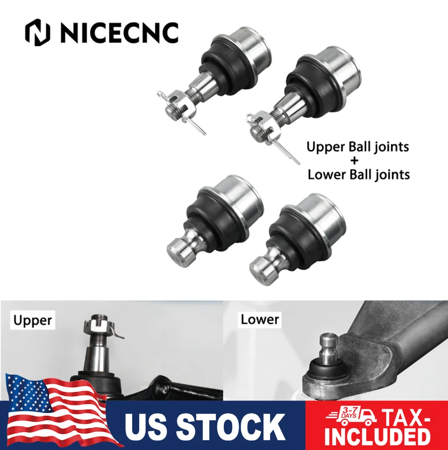 

NICECNC UTV Maverick X3 Upper Lower Ball Joints Kit For Can-Am Maverick X3 Max Outlander Commander Defender POM 706203084