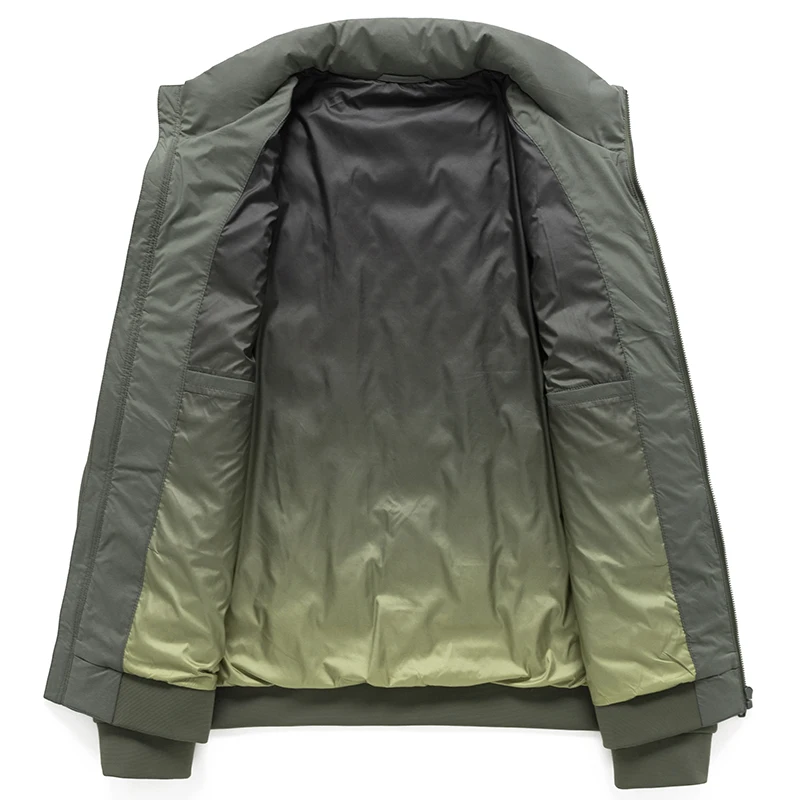 Lightweight Duck Down Jacket Casual Men's Stand Collar Warm Puffer Coat 2025 Autumn Winter Outwear Windproof Padded Top Clothing