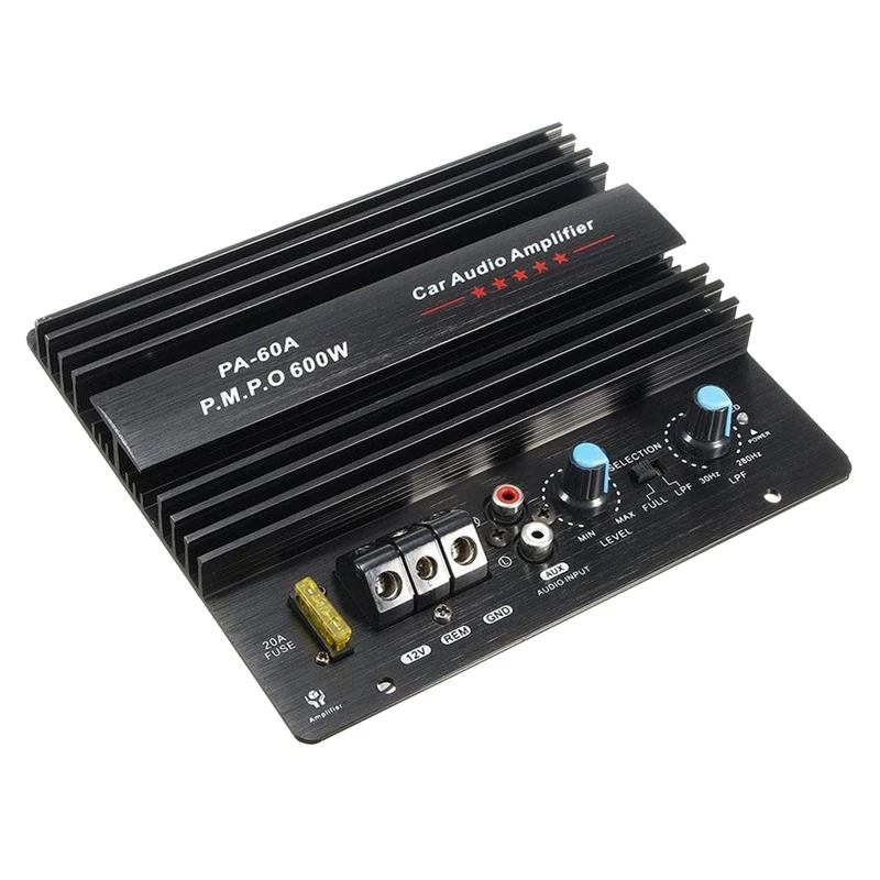 

12V 600W Car Audio Power Amplifier Bass Module Lossless Subwoofer High Power Mono Channel Car Audio Accessories