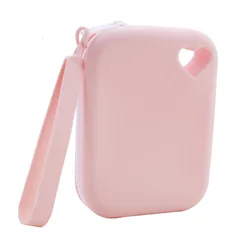 Sacchetto di immagazzinaggio del Silicone di colore solido sacchetto di immagazzinaggio del cavo dati del sacchetto cosmetico quadrato di colori a contrasto portatile Unisex