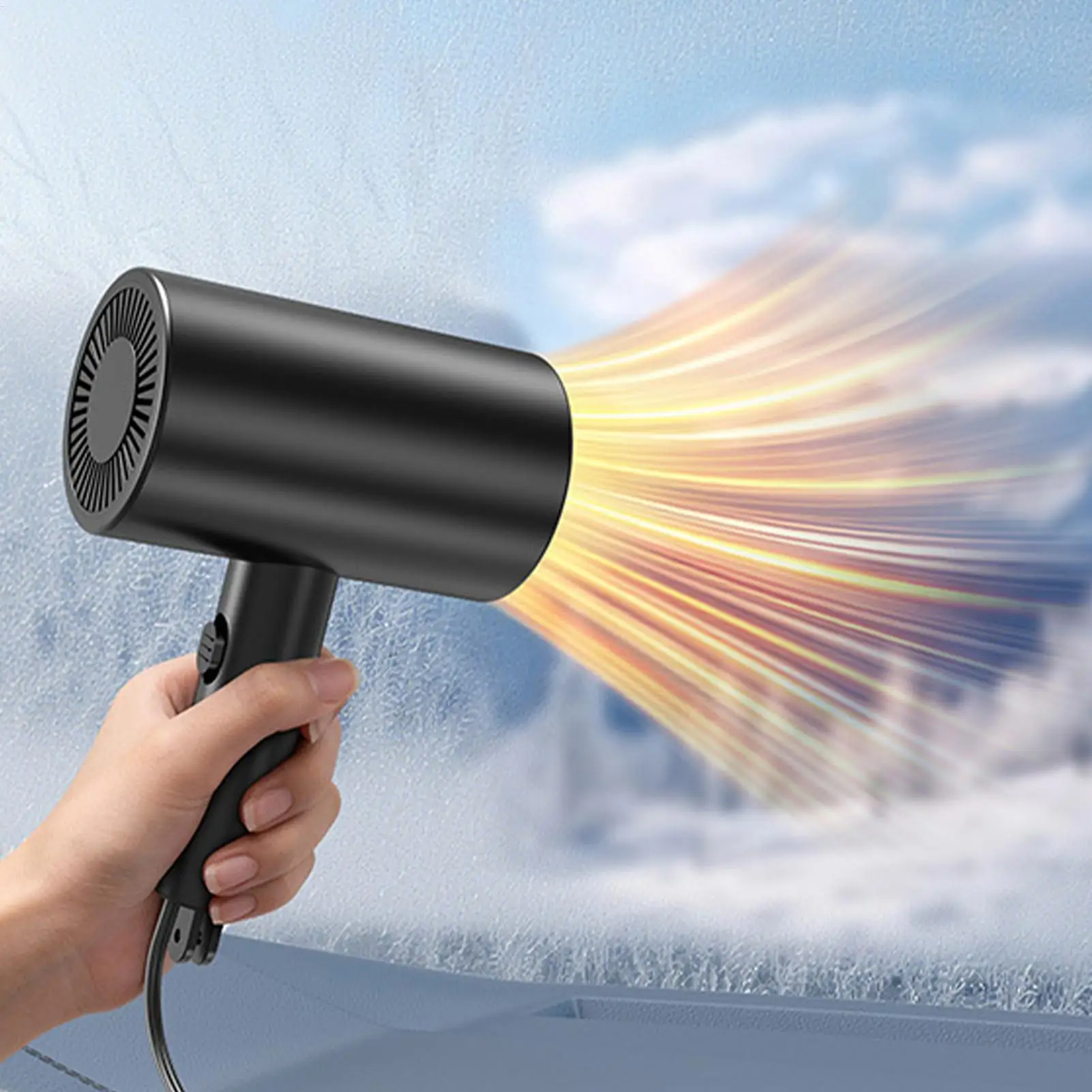 Car Heater 12 Volt Heater Windshield Defroster for Winter Fast Heating Fan Automotive Defogger for Dashboard Steering Wheel