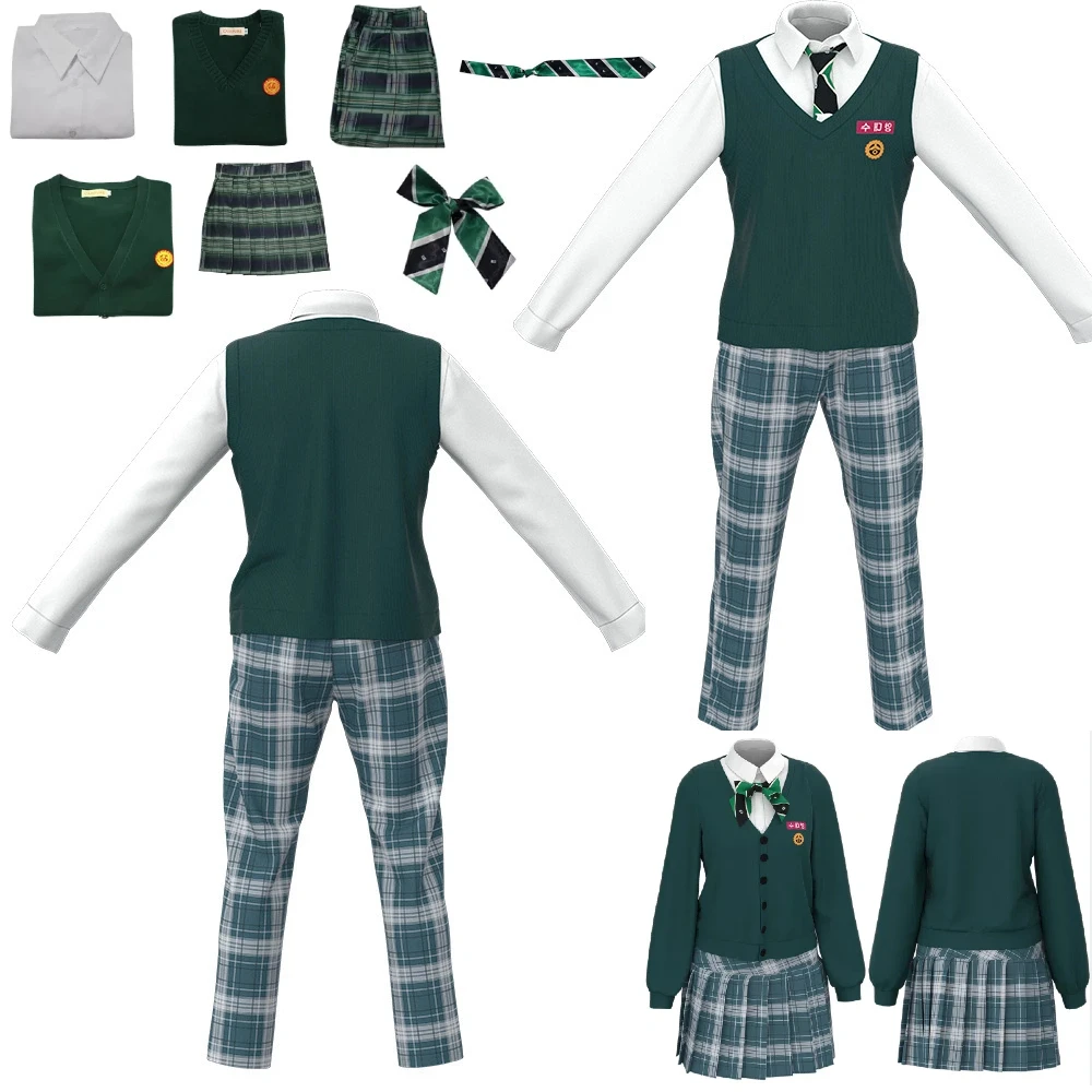 

Korean Film All of Us Are Dead Cosplay Student Costumes School JK Uniforms Sweaters Inch Shirts Cosplay Halloween Stage Costumes