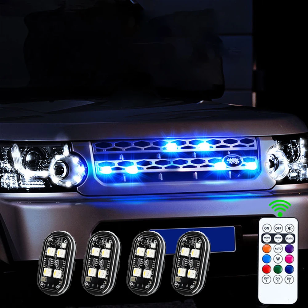 

ABS LED Lights Multi-Color Night Riding Night Riding Safety Black High-Brightness LED Remote Control Operation