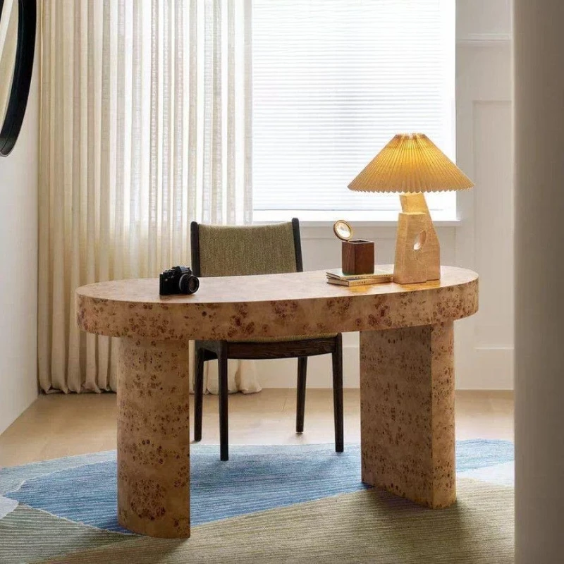 desk, French retro wind wood special-shaped, Nordic designer living room study