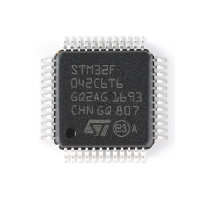 5Pcs/Lot New Original STM32F042C6T6 STM32F042 LQFP-48 Microcontroller IC 32-Bit Single-Core 48MHz 32KB (32K x 8) FLASH
