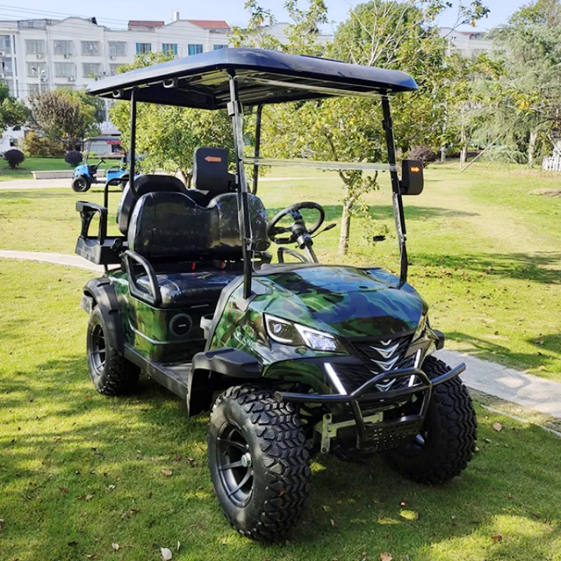 new 2026 New Wholesale Electric Golf Cart 2+2 Seat Lift Li-Ion Battery 72V with Front Frame and Multimedia Screen