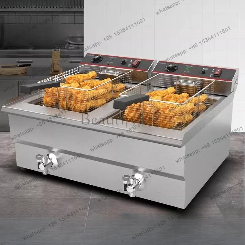 Commercial Fryer Constant Temperature Large Capacity French Fries Chicken Chop Single and Double Cylinder Fryer