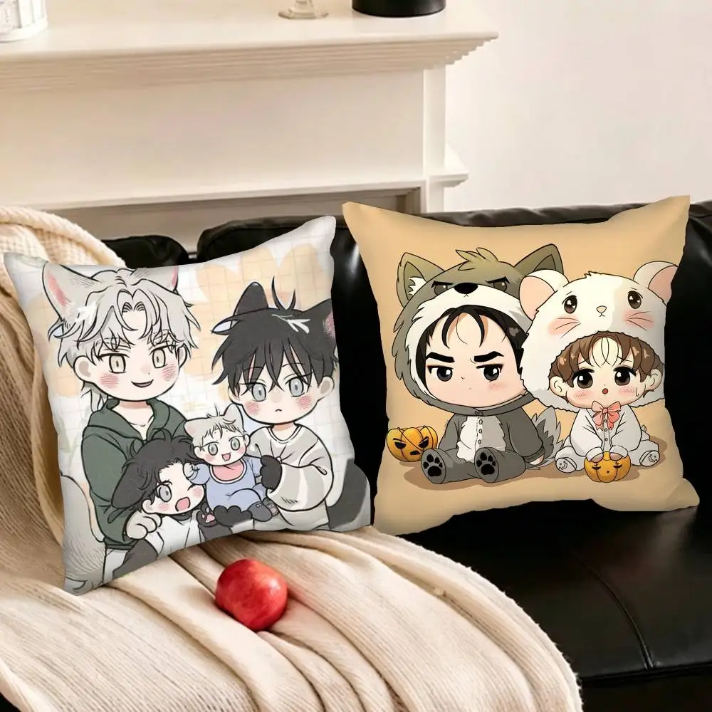 

Cute L-low T-Tide In Twilight-S Various Sizes Square Pillowcase For Car Home Bedchamber Decor