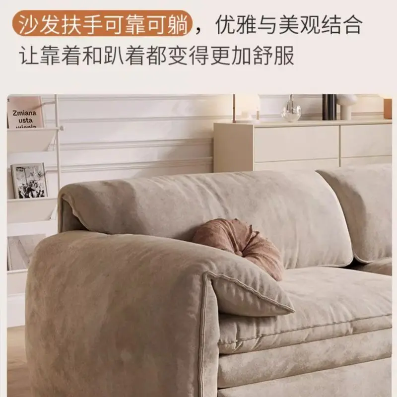 Factory Direct 2026 Cream wind elephant ear sofa bed integrated dual-purpose foldable apartment living room