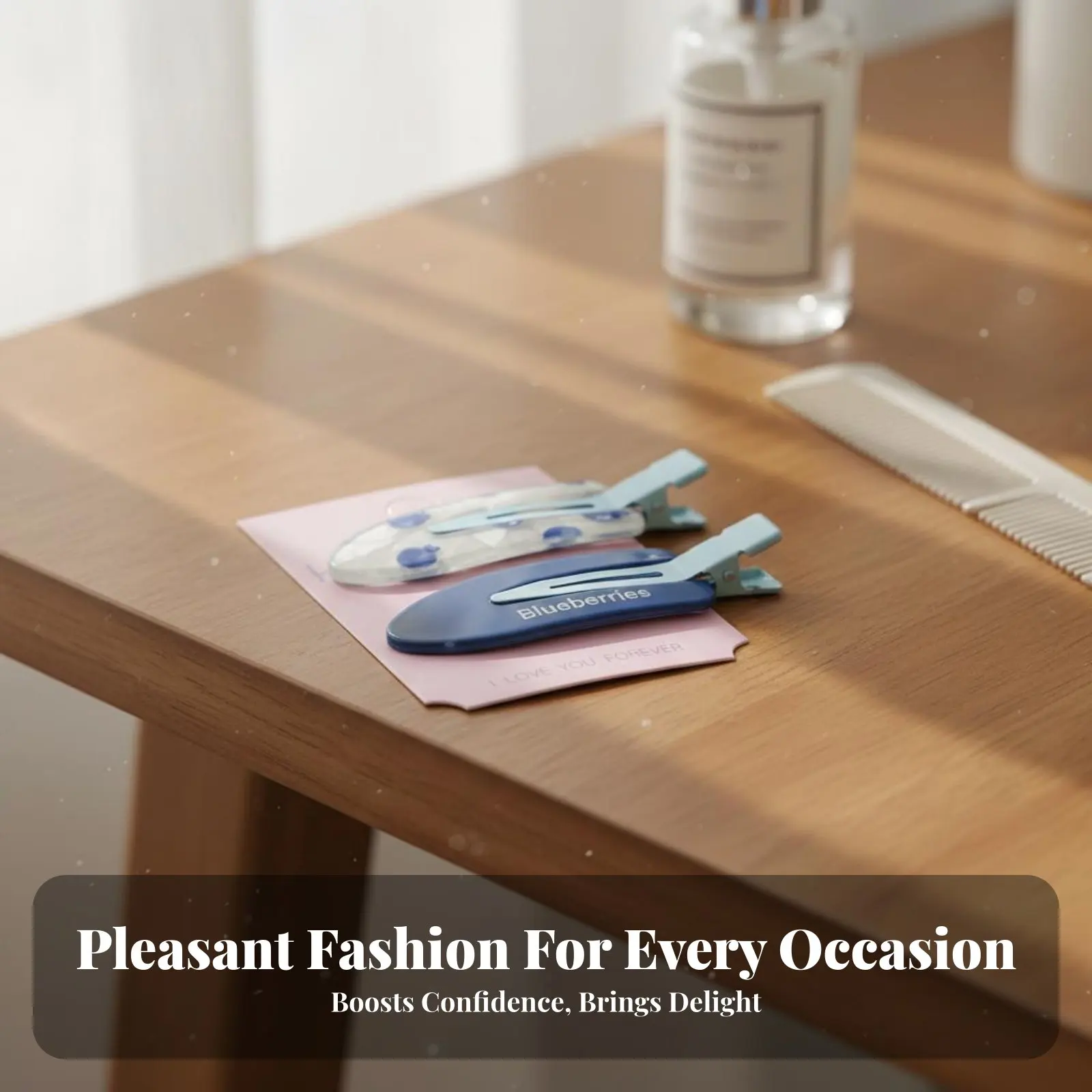 

No-Wrinkle Hair Barrette Cute Design Wrinkle Less Hair Barrette Snap Barrette Colorful Designs Secure Hold for Women