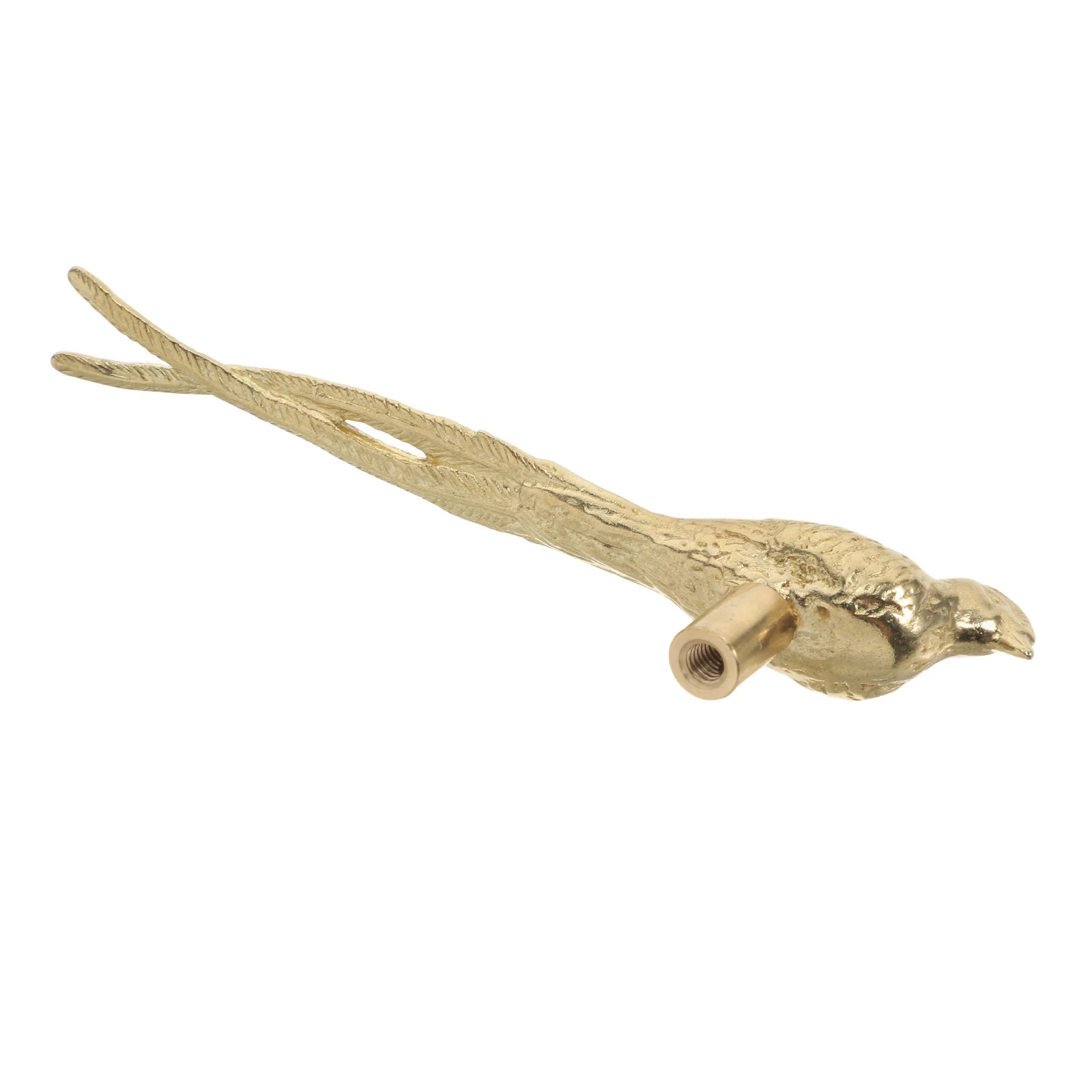 

1pcs Brass Cabinet Knobs Bird Shape Drawer Handles Chinese Longtailed Design Durable Furniture Hardware Pulls For Wardrobe