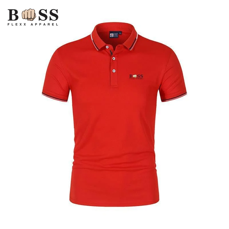 Men\'s short sleeved polo, business casual shirt, tight fitting, fashionable, summer novelty, 2024